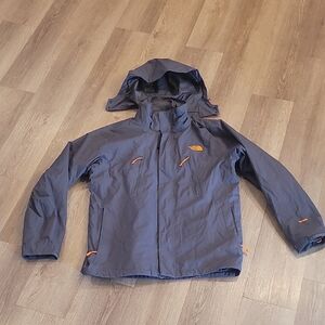 The North Face Men's Grey Large Winter Jacket HyVent W/ Zip In Light Jacket
